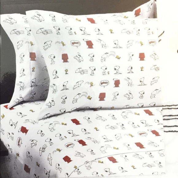 Bershire Blanket And Home Bedding Peanuts Snoopy Polyester Queen Size Sheet Set Nwt Poshmark